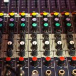 Electronic Dance - Multicolored Mixing Console