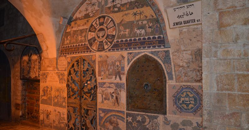 Jewish Quarter - Mosaics in Jewish Quarter in Jerusalem