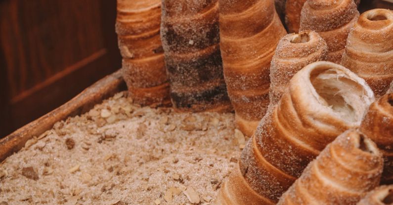 Trdelník - Brown Bread in Close Up Shot